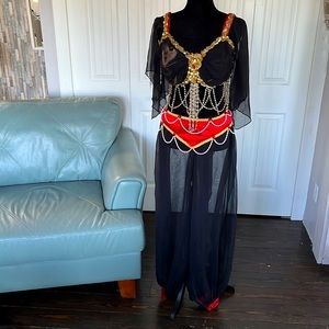 Vintage Belly Dance Costume - Awesome Halloween Outfit Costume - Needs TLC!